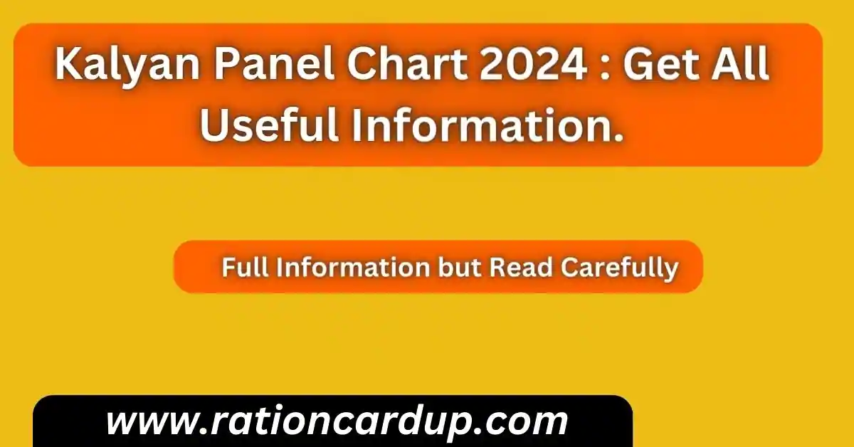 Kalyan Panel Chart 